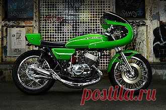 Кафе рейсер Kawasaki KH500 Kermit