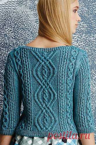 Вязание пуловера Bateau-Neck