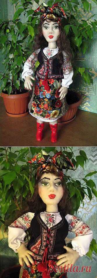 Садовая кукла "Великолепная Солоха" от Заполарии. Подробный мастер-класс.