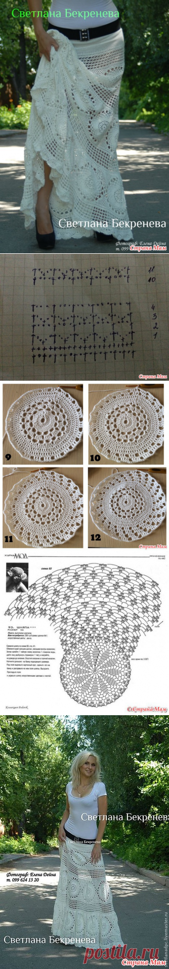 Летняя юбка-загадка в пол крючком - Вяжем вместе он-лайн - Страна Мам