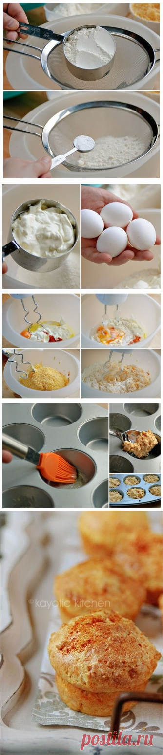 Как приготовить сырные кексы - рецепт, ингридиенты и фотографии