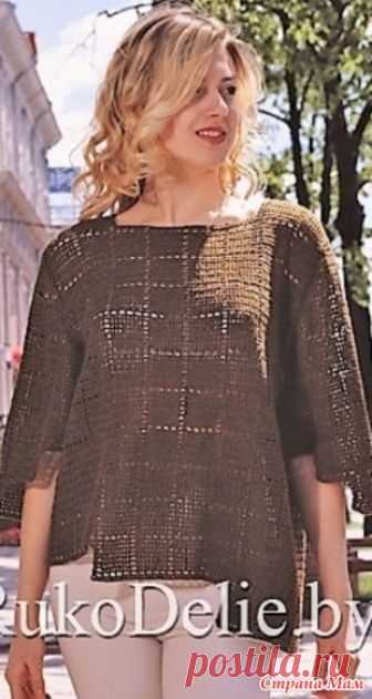 Джемпер с неровным краем. Простая модель, модный в этом сезоне коричневый цвет. http://clubmasteric.ru/