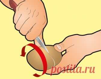 Как очистить вареную картошку от кожуры за секунду — Лайфхаки