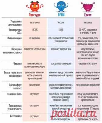 Как отличить грипп от простуды