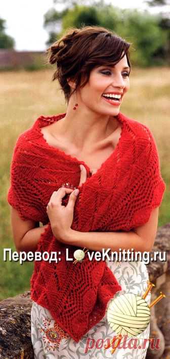 Ажурная шаль | Loveknitting.ru