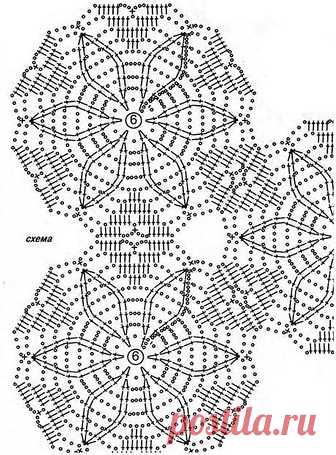 ЕЩЁ КРАСИВЫЕ МОТИВЫ КРЮЧКОМ + СХЕМЫ.