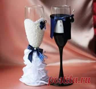 Свадебные бокалы Жених и невеста