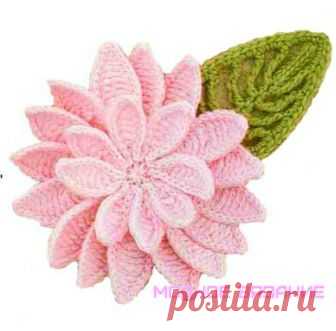 Цветок лотоса крючком - Crochet - Modnoe Vyazanie