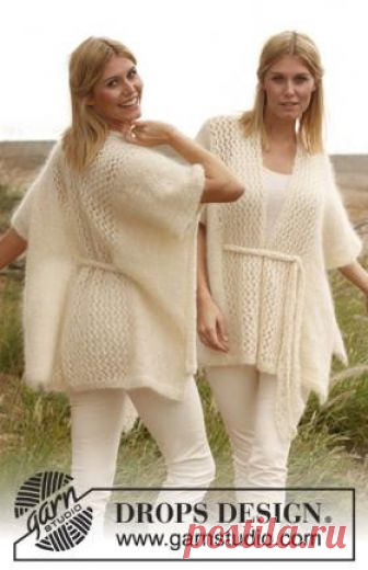 Пончо млечный путь Воздушное почно для женщин, связанное на спицах из мохера. Изделие вяжется целиком, начиная от спинки. В центре пончо украшено легким...