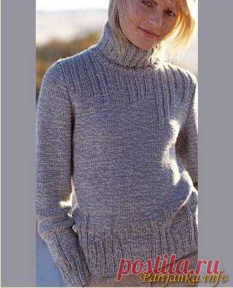 Пуловер с высоким воротником (ж) 123*Creation 05/06 BDF №1788