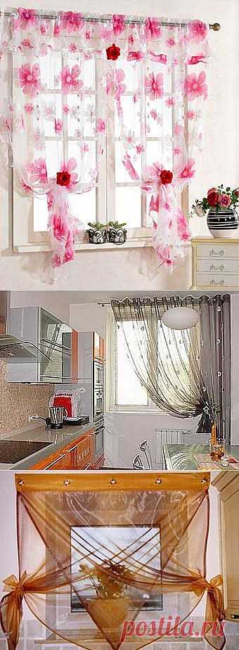 Романтичные шторы для главной комнаты в вашем доме - для кухни.