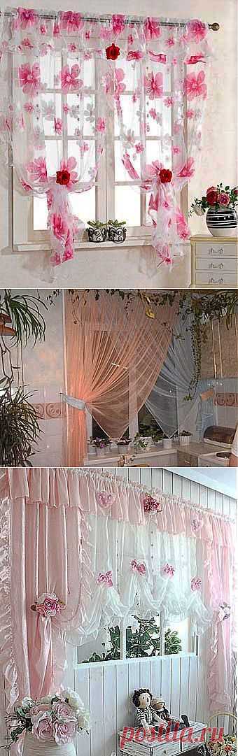 Романтичные шторы для вашей кухни: нежный и красивый дизайн - Учимся Делать Все Сами