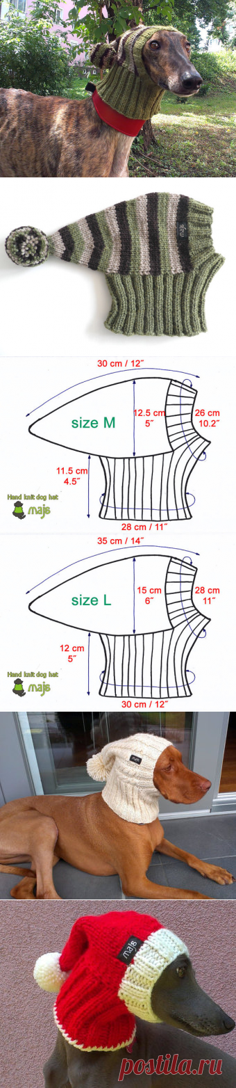 Greyhound Hat / Galgo Hat / Dog Hat / Hand Knit Dog от majStyle