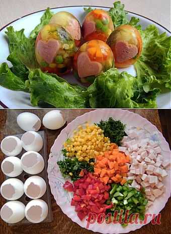 Заливное "Яйца Фаберже" / Закуски из яиц / TVCook: пошаговые рецепты c фото