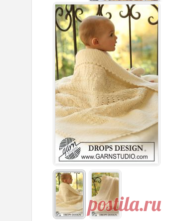 Схема вязания Детское одеяло спицами DROPS baby 18-30