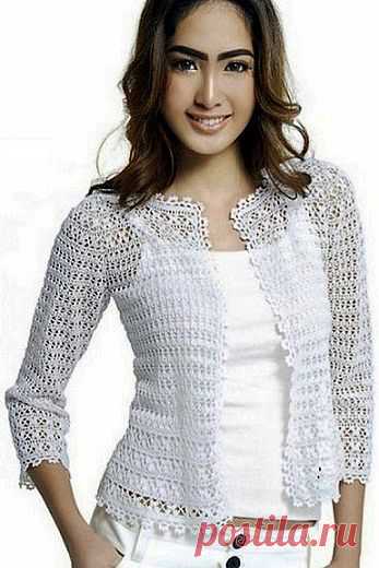 Free pattern for crochet. Womens summer jackets | Laboratory household