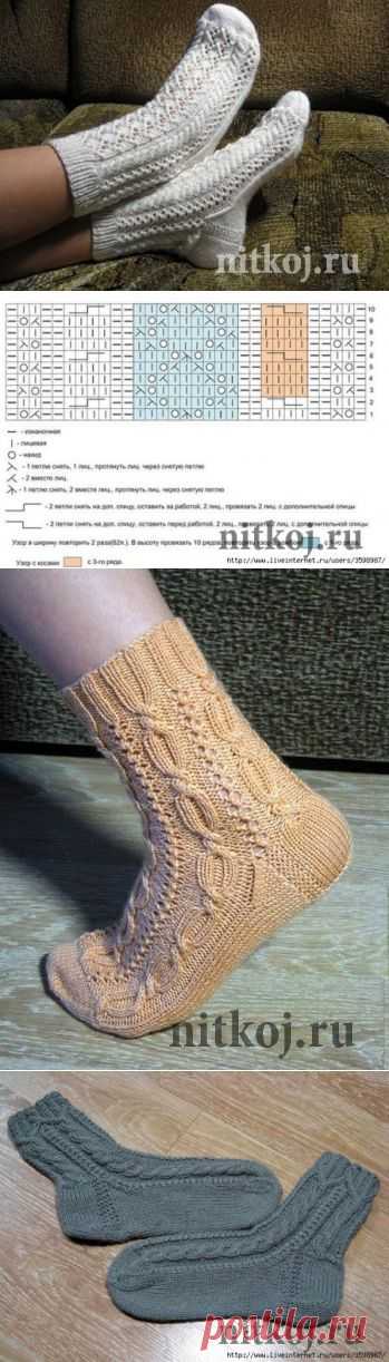 Ажурные носочки, подборка схем » Ниткой - вязаные вещи для вашего дома, вязание крючком, вязание спицами, схемы вязания