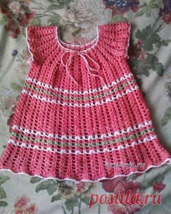 Детское платье крючком. Более 300 схем вязания платьев для детей - страница 14