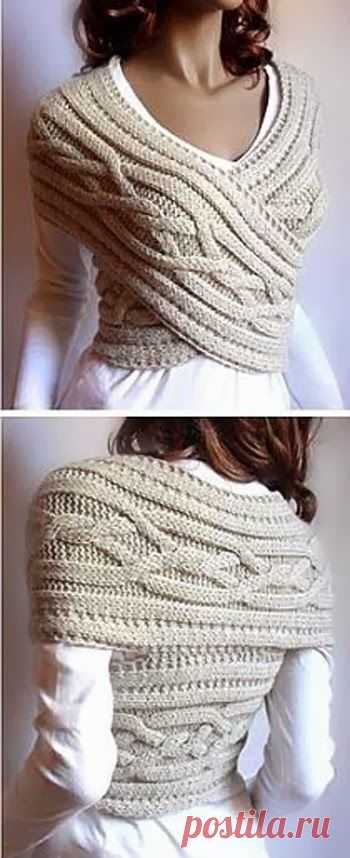 Wrapped Sweater pattern by Pille Ploomipuu