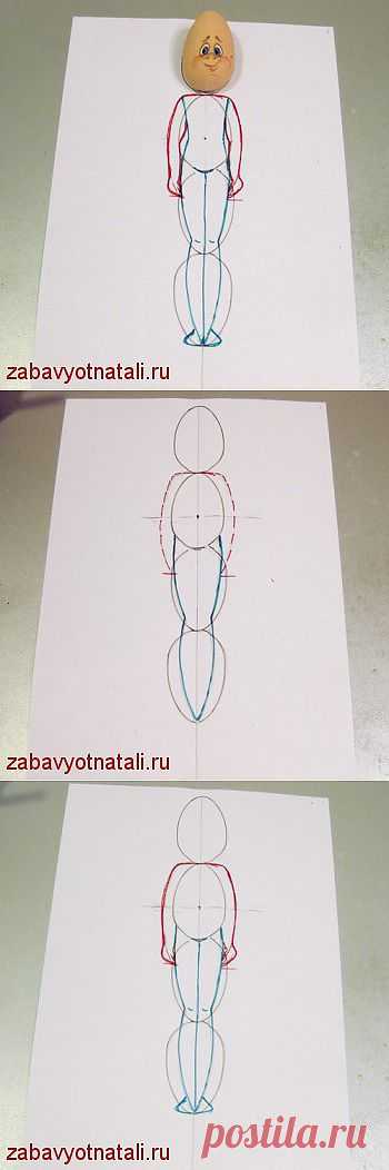 Учимся рисовать. Пропорции тела. | Забавы от Натальи