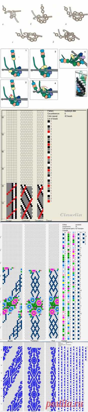 Учимся вязать жгут из бисера крючком / Бисероплетение / В рукоделии