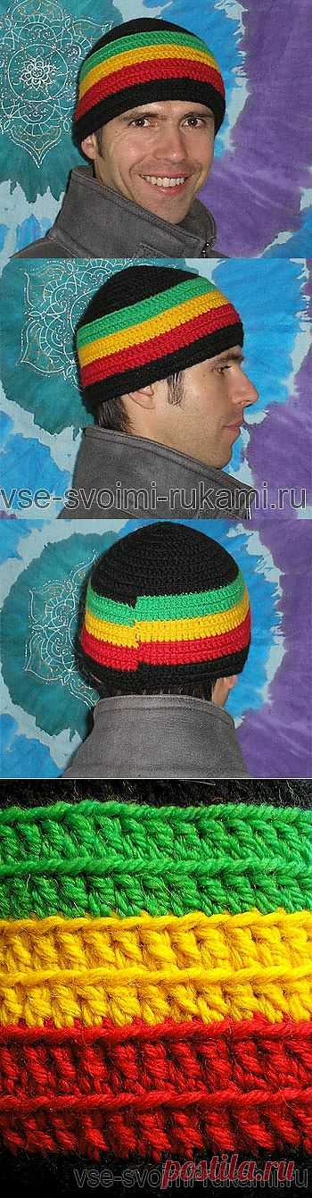 Растаманская шапка – схема вязания крючком « ДЕЛАЮ ВСЕ СВОИМИ РУКАМИ
