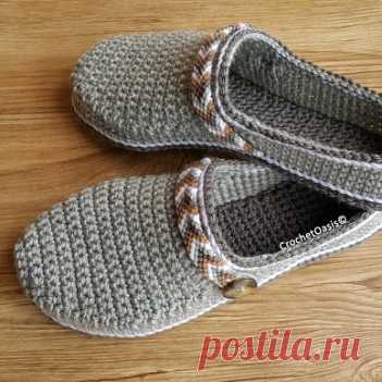 Women's Tribal Clogs / Low-back Shoe crochet pattern - Allcrochetpatterns.net