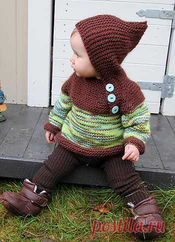 Пуловер в норвежском стиле (вязание спицами)