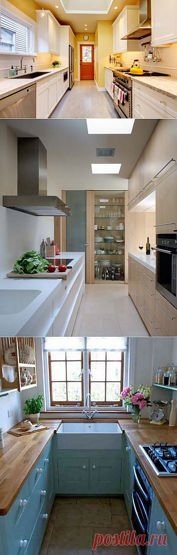 Дизайн узкой кухни | Домфронт