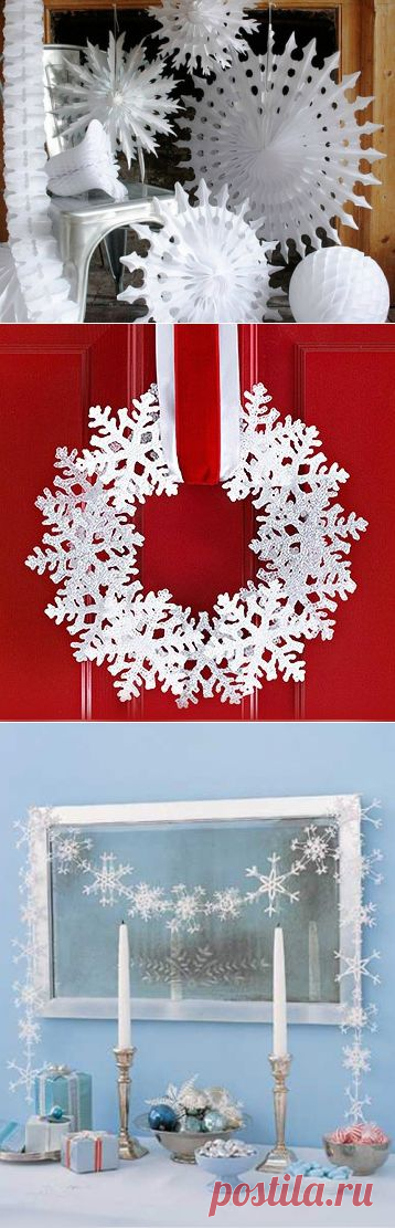 Бумажные снежинки — новогодний декор