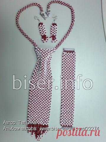 Комплект с галстуком | biser.info - всё о бисере и бисерном творчестве