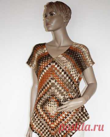 Crochet pattern tunic with cor