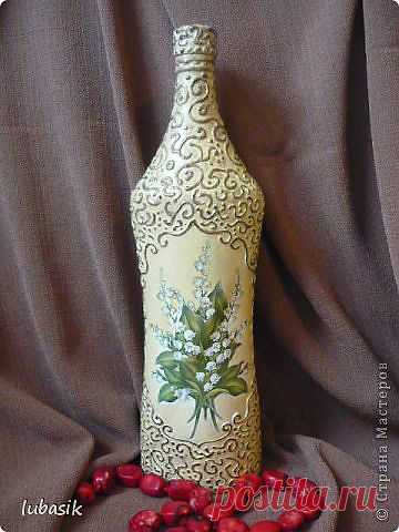 (+1) тема - Декор бутылки с рифленой поверхностью | СВОИМИ РУКАМИ