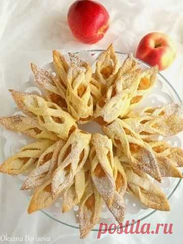 Красивое печенье "Яблочные башмачки" хрустящее и ароматное!