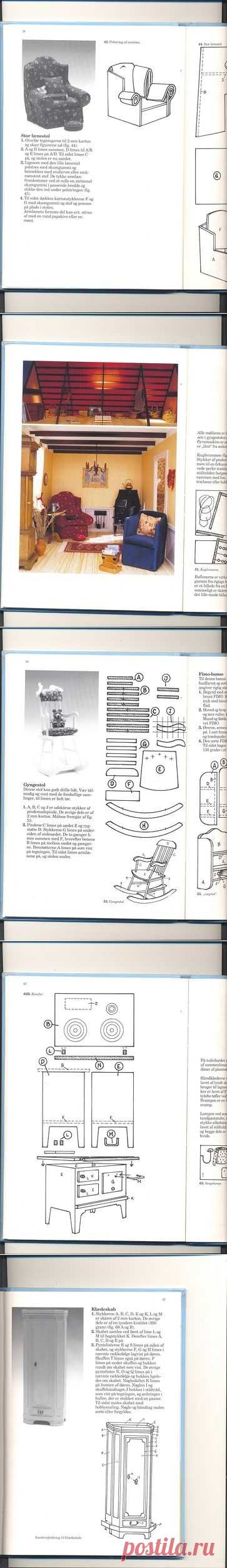Dukkehuset som hobby.Миниатюрная мебель своими руками