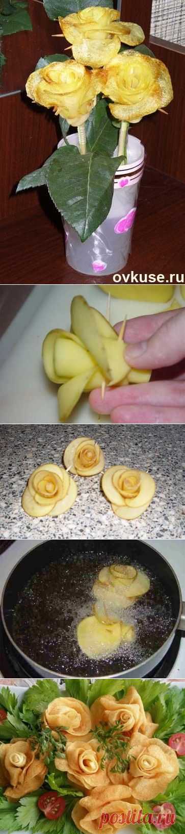 Розы из картошки