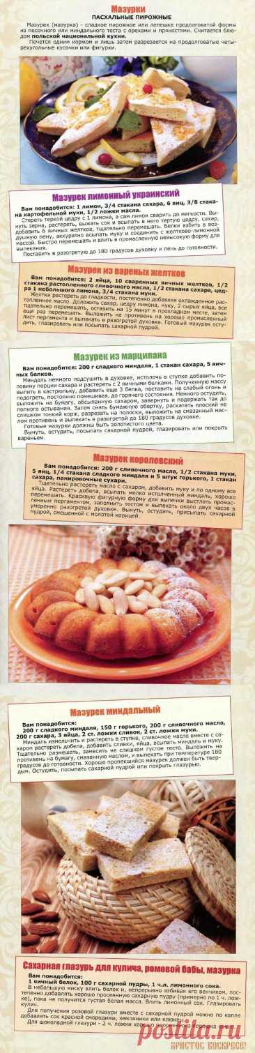 Мазурки (пасхальные пирожные)