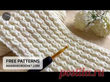 SO EASY & FAST Crochet Pattern for Beginners! ⚡️ 💛 WONDERFUL Crochet Stitch for Blanket and Bag