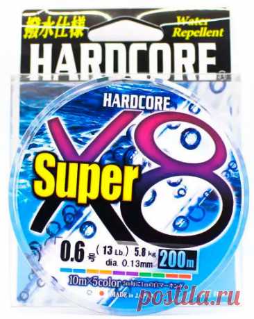 Леска Duel PE Hardcore Super X8 200м 0.13мм 5Color купить по цене 2391₽
