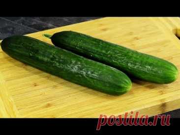 Вкуснятина из огурцов🥒 Всего 2 ингредиента. Все дело в заправке. Салат весенний без масла и майонеза