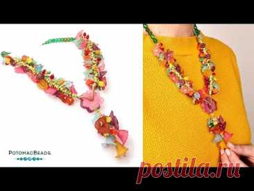 Spring Floral Tango - DIY Jewelry Making Tutorial by PotomacBeads