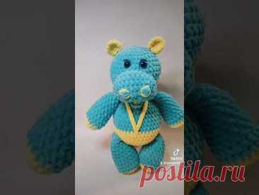 Crochet Hippo Бегемотик гачком крючком іграшка toy for children