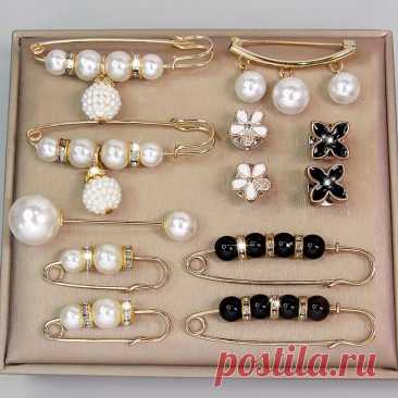 Elegant Faux Pearls Brooch Pins Waistband Fixing Pins Dress - Temu Moldova