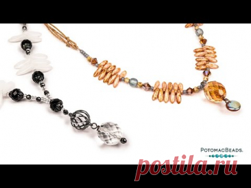 Beachy Dagger Necklace - DIY Jewelry Making Tutorial by PotomacBeads