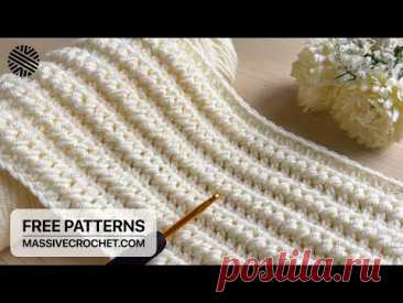 VERY EASY Crochet Pattern for Beginners! 👌 WONDERFUL Crochet Stitch for Blanket, Bag & Shawl