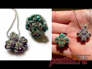 Petite Pretty Crystal Pendant or Ring - DIY Jewelry Making Tutorial by PotomacBeads