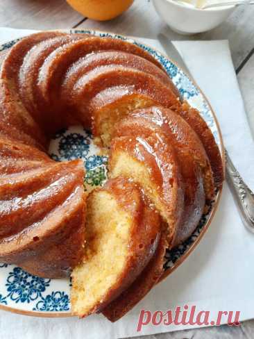 Сочный апельсиновый кекс. Быстро и очень легко! | Лакомый кусочек | Дзен