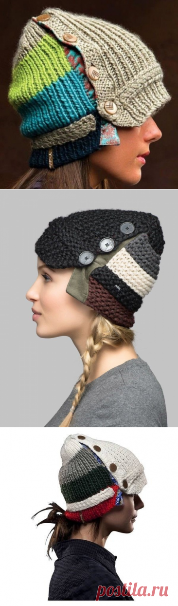 Вязанные шапки женские зима спицами схема