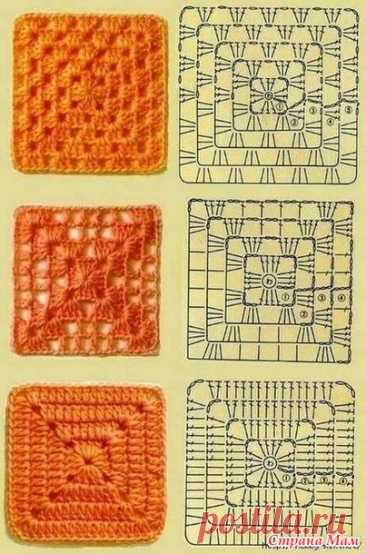 Изделия с мотивом "бабушкин квадрат" - 19 - Все в ажуре... (вязание крючком) - Страна Мам