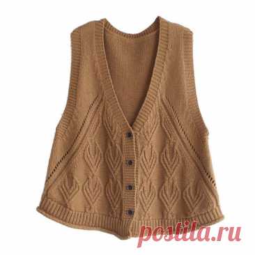 YOYO - Cable-Knit Button-Up Sweater Vest | YesStyle